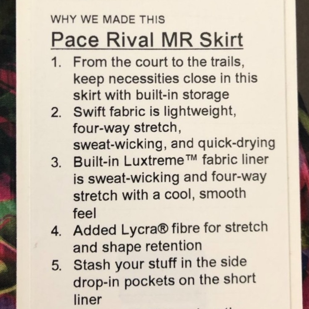 Lululemon Pace Rival Mid-Rise Skirt
Size - 8 - Picture 6 of 6